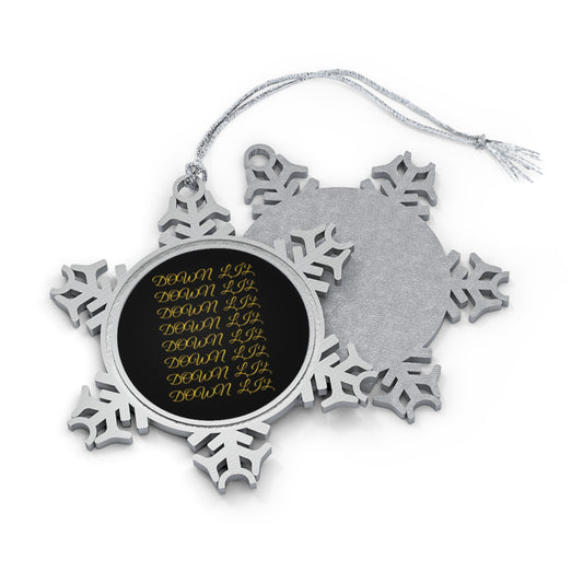 Down lil Pewter Snowflake Ornament